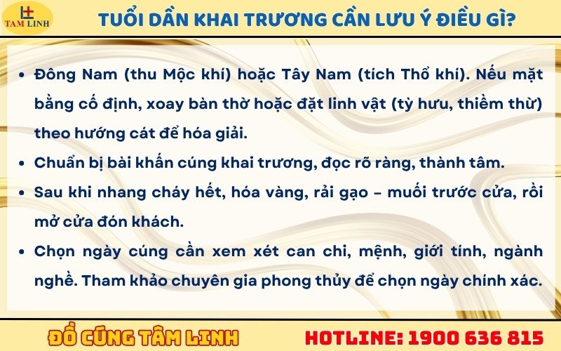 Tuổi Dần khai trương cần lưu ý điều gì