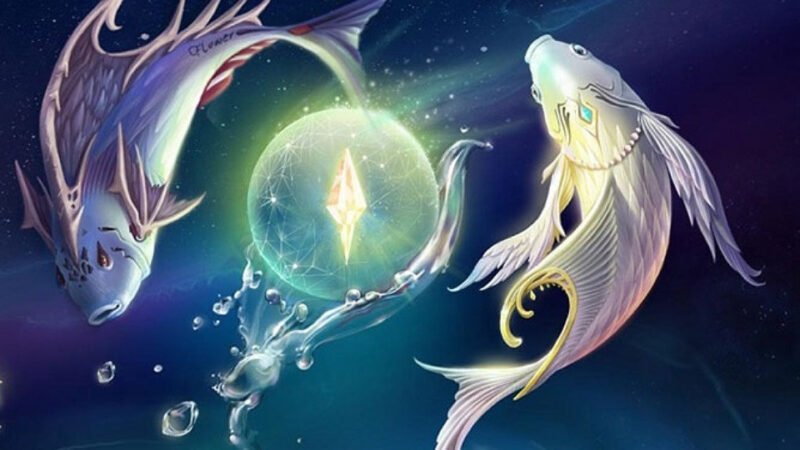 Hình ảnh cung Song Ngư đang thả mình trong dòng nước yên bình