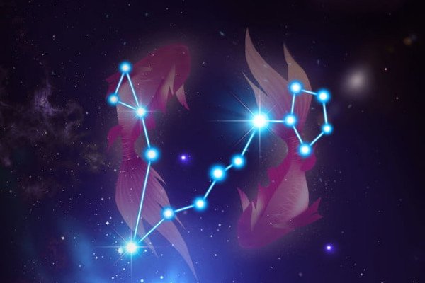 Biểu tượng cung Song Ngư là hai chú cá bơi ngược chiều