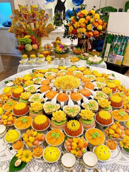 Cách bày biện mâm cúng lễ thôi nôi bé trai theo phong thủy