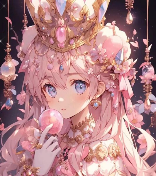 Hình ảnh anime cô nàng Kim Ngưu với vẻ đẹp dịu dàng, sang trọng và kiên định