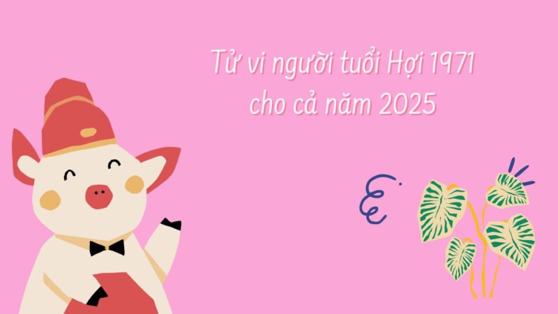 Tử vi người tuổi Hợi 1971 cho cả năm 2025 - Vận may hàng ngày