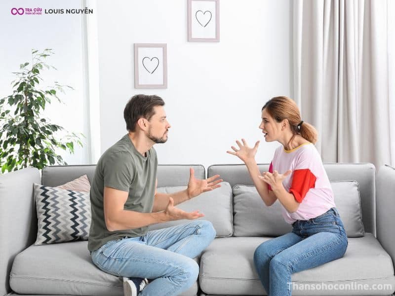 Về tình cảm sao này là sự bất hoà, cãi vã, bực dọc ngấm ngầm với nhau