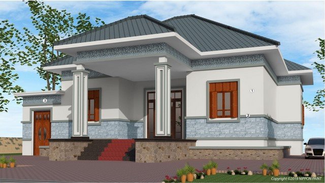 Sự kết hợp hài hòa giữa màu xám ghi và xanh lam nhạt, mang lại may mắn cho người tuổi Bính Ngọ