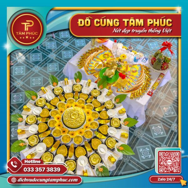 Mâm cúng đầy tháng bé gái tuổi Thìn