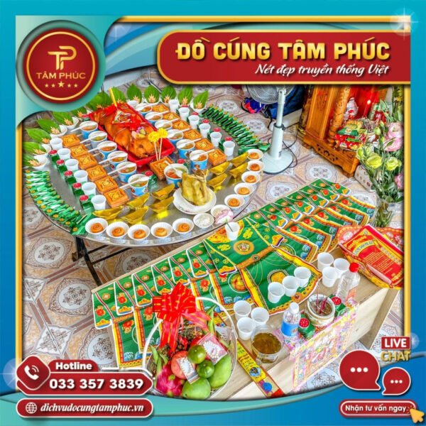 Mâm cúng đầy tháng cho bé gái đầy đủ