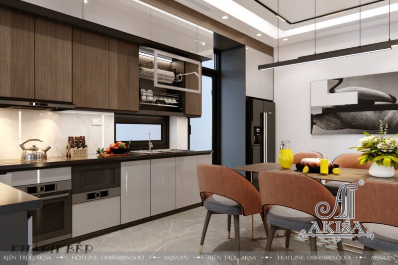 Bếp ăn được bố trí theo hướng phong thủy tốt giúp gia chủ tuổi Ất Sửu hóa giải những điều không may và thu hút vượng khí vào nhà