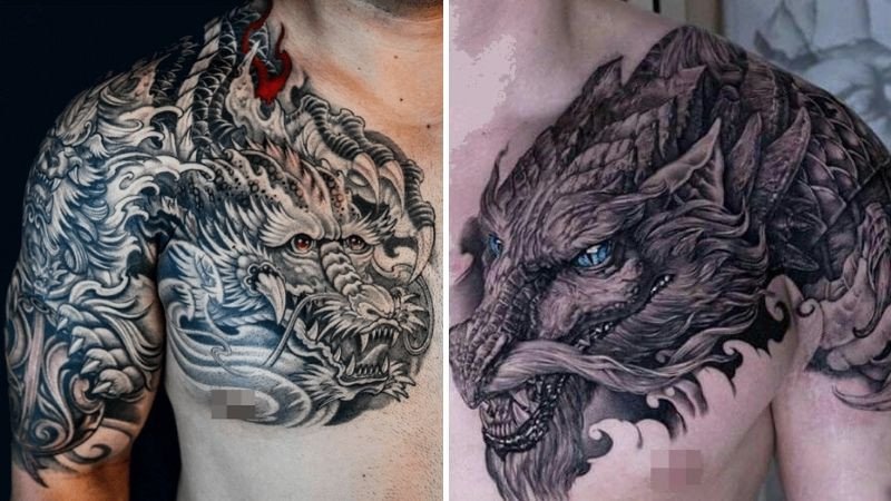 XÄƒm rá»“ng Ä‘áº§u rá»“ng trÃªn vai