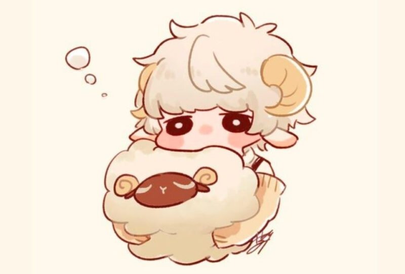 Hình ảnh Bạch Dương anime chibi đáng yêu
