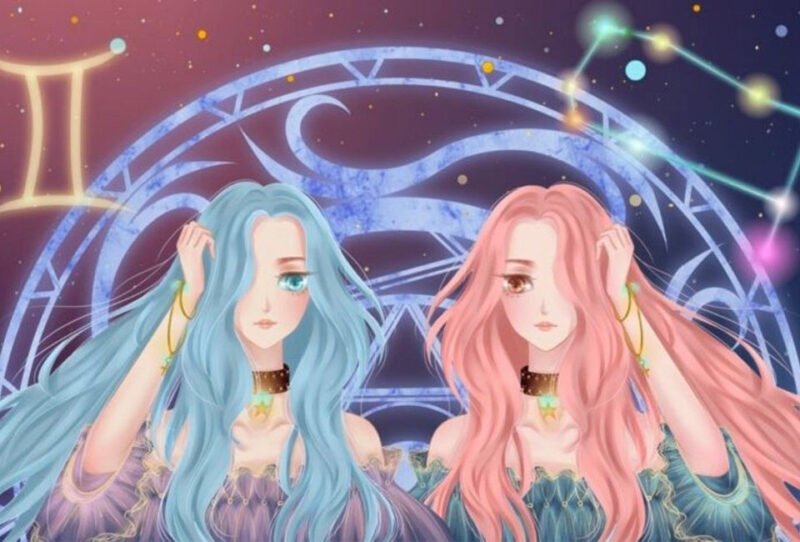 Cung hoàng đạo Song Tử anime art sáng tạo
