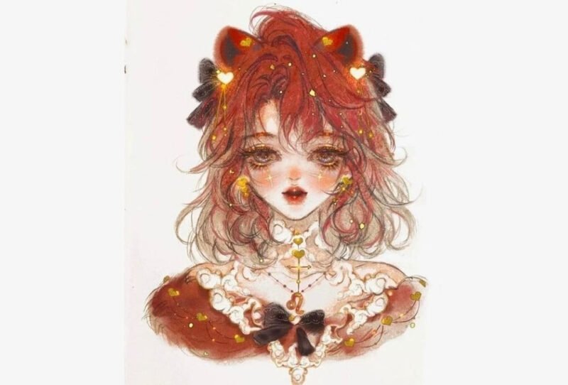 Hình ảnh cung hoàng đạo Leo anime Nhật Bản sang trọng