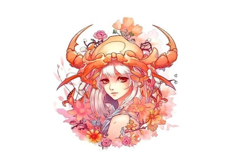 Hình ảnh cung hoàng đạo anime chibi Cự Giải