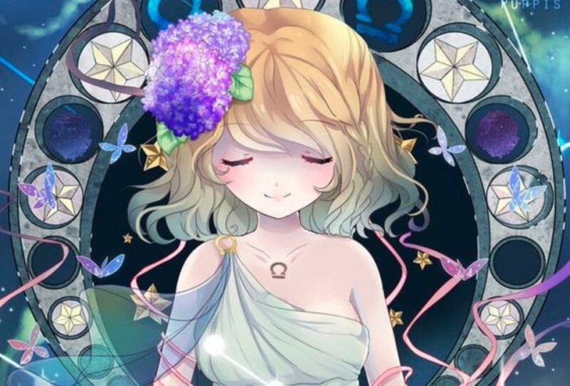 Hình ảnh 12 cung hoàng đạo anime Thiên Bình cân bằng