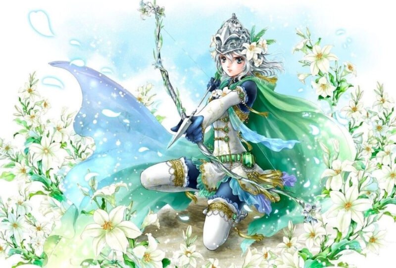 Hình ảnh cung hoàng đạo anime Nhân Mã Nhật Bản vui vẻ