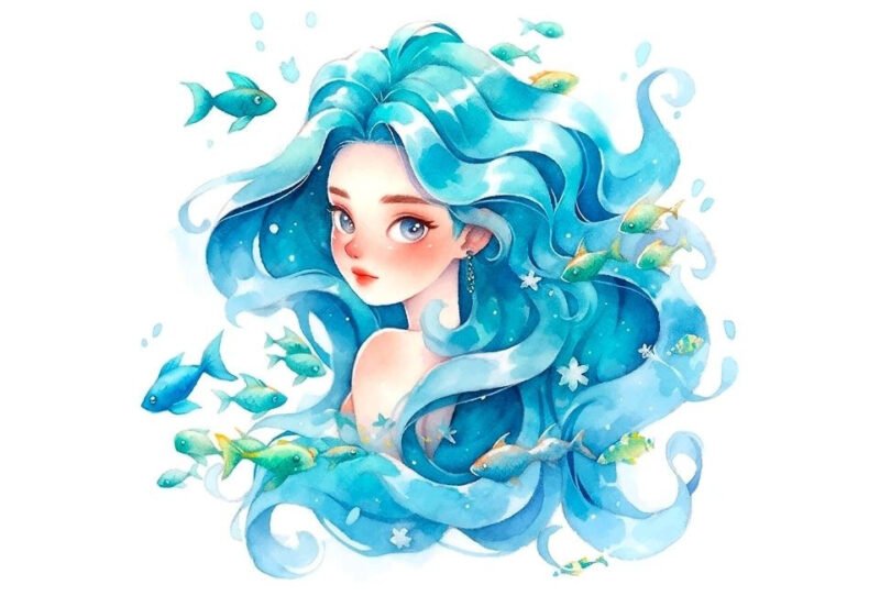 Hình ảnh cung hoàng đạo anime Song Ngư đẹp mơ màng