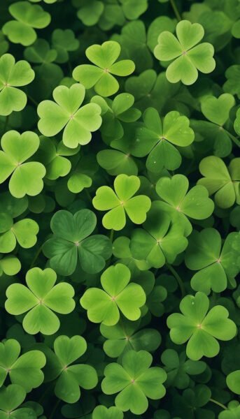 Hình nền cỏ bốn lá may mắn cho người tuổi Tỵ