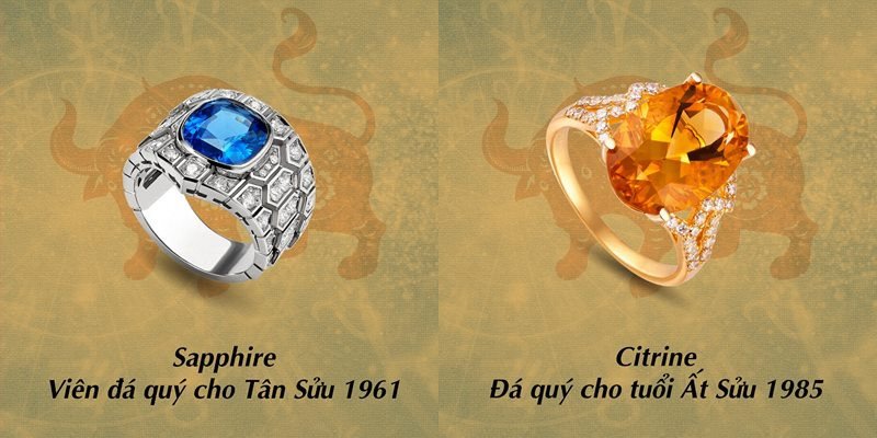 Một số mẫu nhẫn phong thủy cho người tuổi Tân Sửu và Ất Sửu