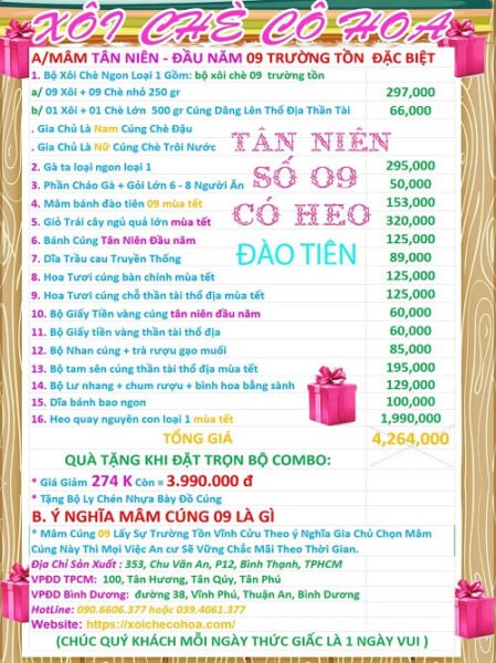 Mâm lễ cúng đầu năm có heo quay nguyên con, biểu tượng của sự sung túc và phát đạt