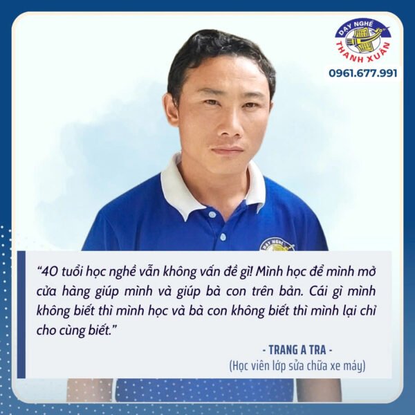 Học viên tuổi 40 chia sẻ kinh nghiệm