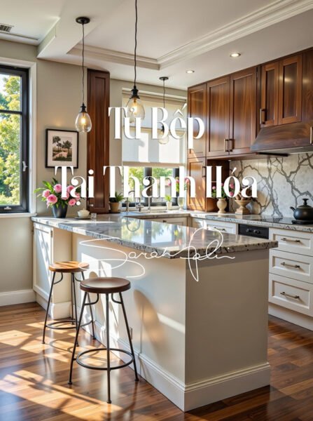 Tủ bếp hiện đại do đơn vị thiết kế thi công tủ bếp tại Thanh Hóa chuyên nghiệp