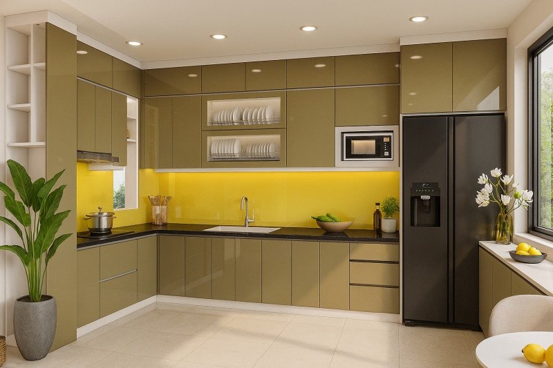 Tủ bếp nhựa cao cấp, chống nước tuyệt đối từ đơn vị thiết kế thi công tủ bếp tại Thanh Hóa