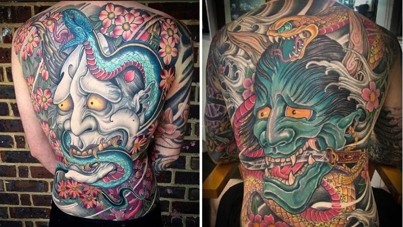 Hình xăm rắn mặt quỷ giúp tránh xa xui xẻo