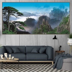 Tranh sơn thủy hữu tình cân bằng ngũ hành cho người mệnh Mộc