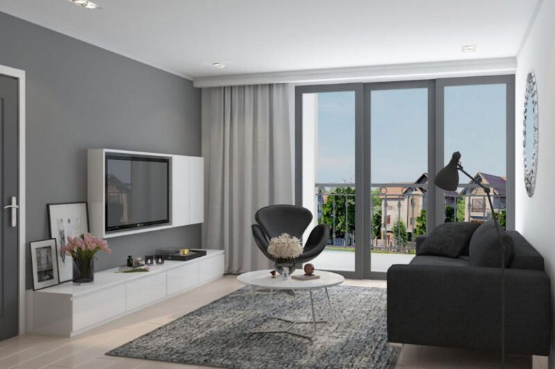 Kết hợp trắng và ghi trong sơn nhà cho người tuổi Giáp Dần