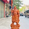 Tượng Quan Công Chống Đao Cao 1m2 gỗ hương đá - 1