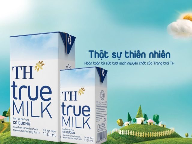 Lốc 4 hộp sữa tươi tiệt trùng TH true MILK có đường 110 ml (từ 1 tuổi)