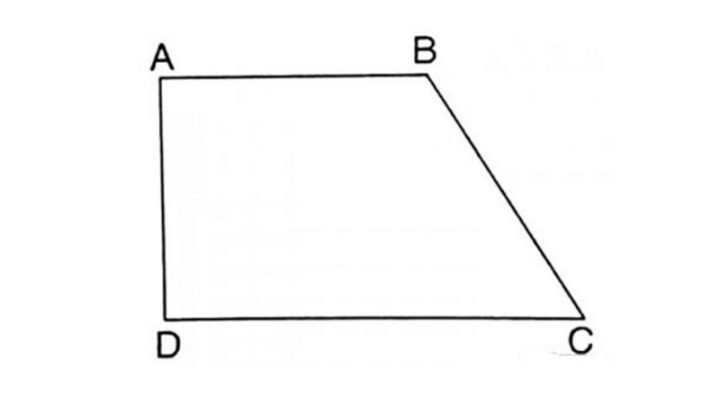 Tứ giác ABCD với các cạnh được gán độ dài
