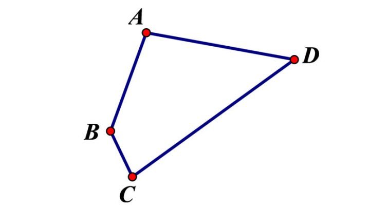 Hình tứ giác ABCD với một phần chu vi đã biết