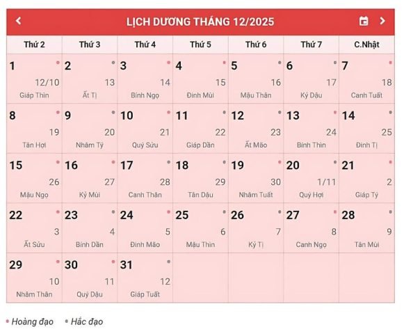 Bảng liệt kê chi tiết những ngày xấu trong tháng 11 năm 2025 cần tránh