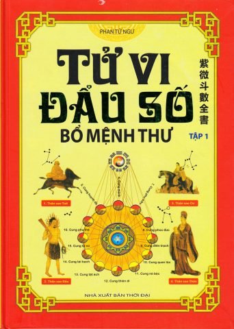 Bìa cuốn sách tử vi "Bộ Tử vi đẩu số bổ mệnh thư" của Phan Tử Ngư, chuyên sâu về lý thuyết và ứng dụng