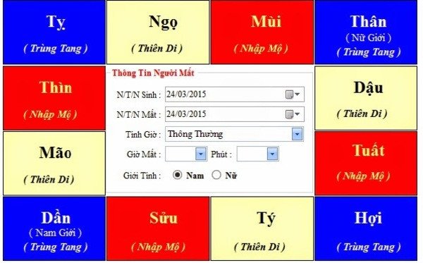 Gia đình trao đổi về cách tính cung người chết để tìm ngày an táng
