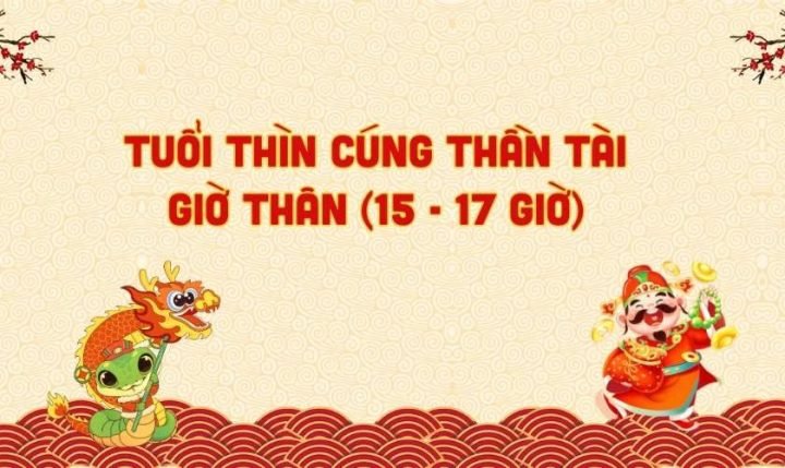 Bàn thờ Thần Tài với đầy đủ lễ vật
