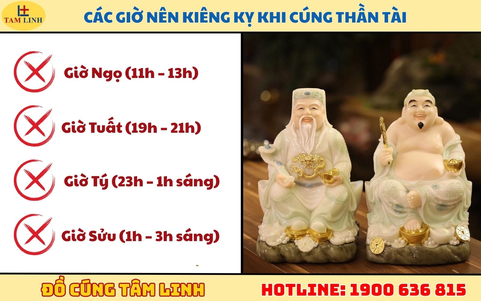 Giờ nên kiêng kỵ khi cúng Thần Tài