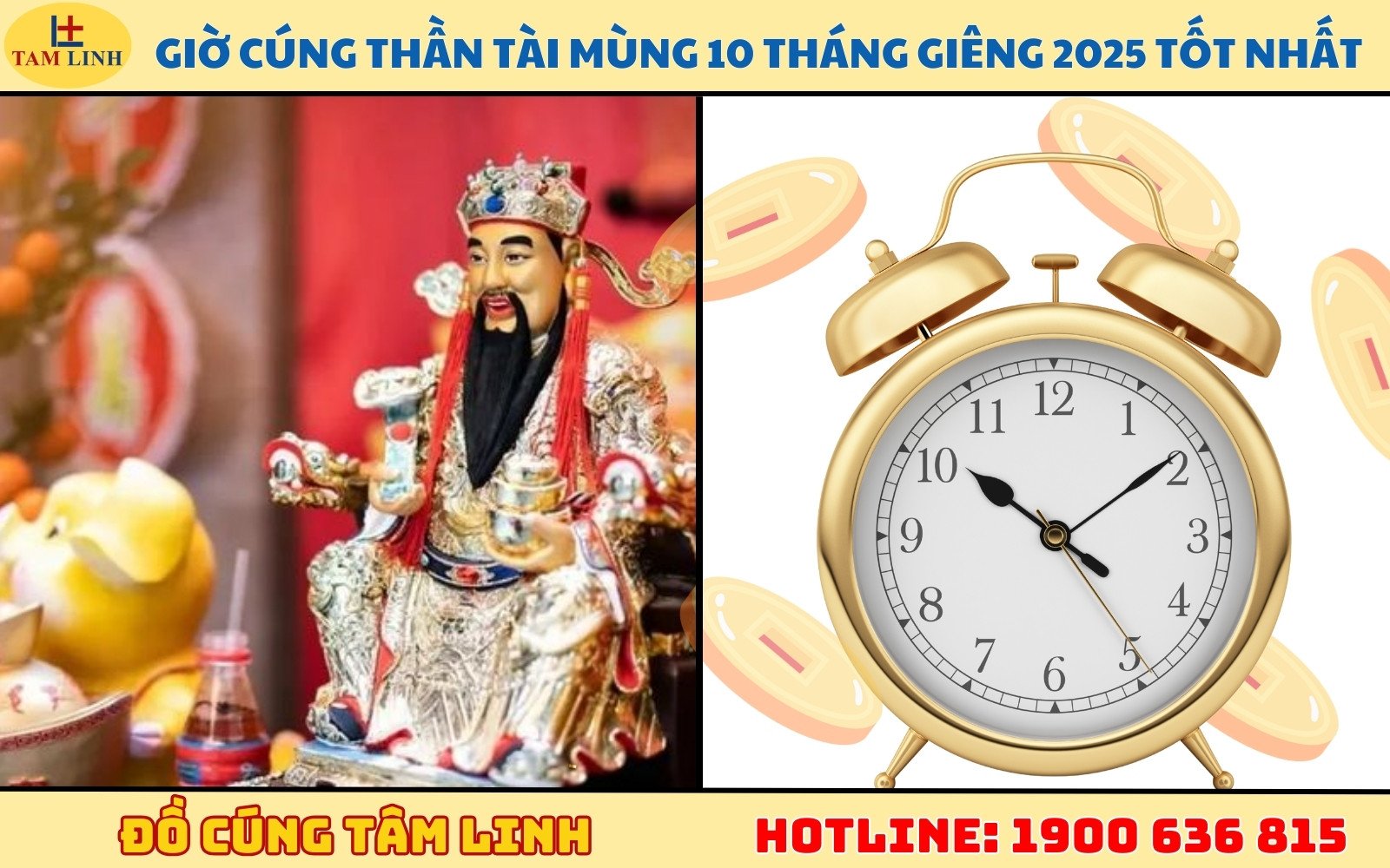 Giờ tốt cúng Vía Thần Tài mùng 10 tháng Giêng