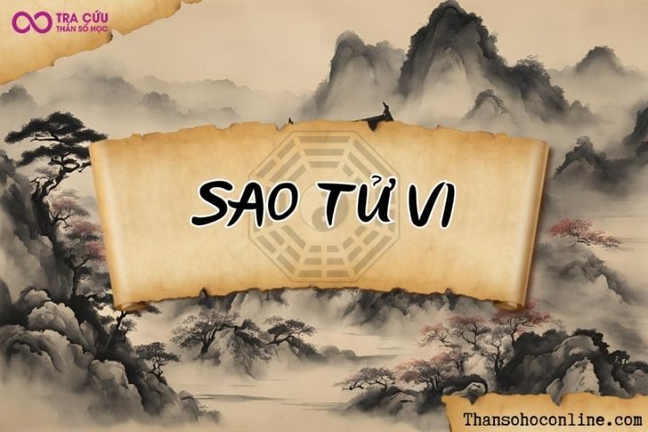 Hình ảnh biểu tượng Sao Tử Vi trong phong thủy, thể hiện sự uy nghi và bao dung