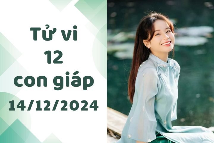 Hình ảnh biểu tượng tử vi 14/12 với các biểu tượng may mắn và con giáp