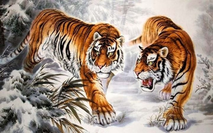 Hình ảnh tượng hổ dũng mãnh, biểu tượng cho vận khí người tuổi Dần trong tử vi 21/11.