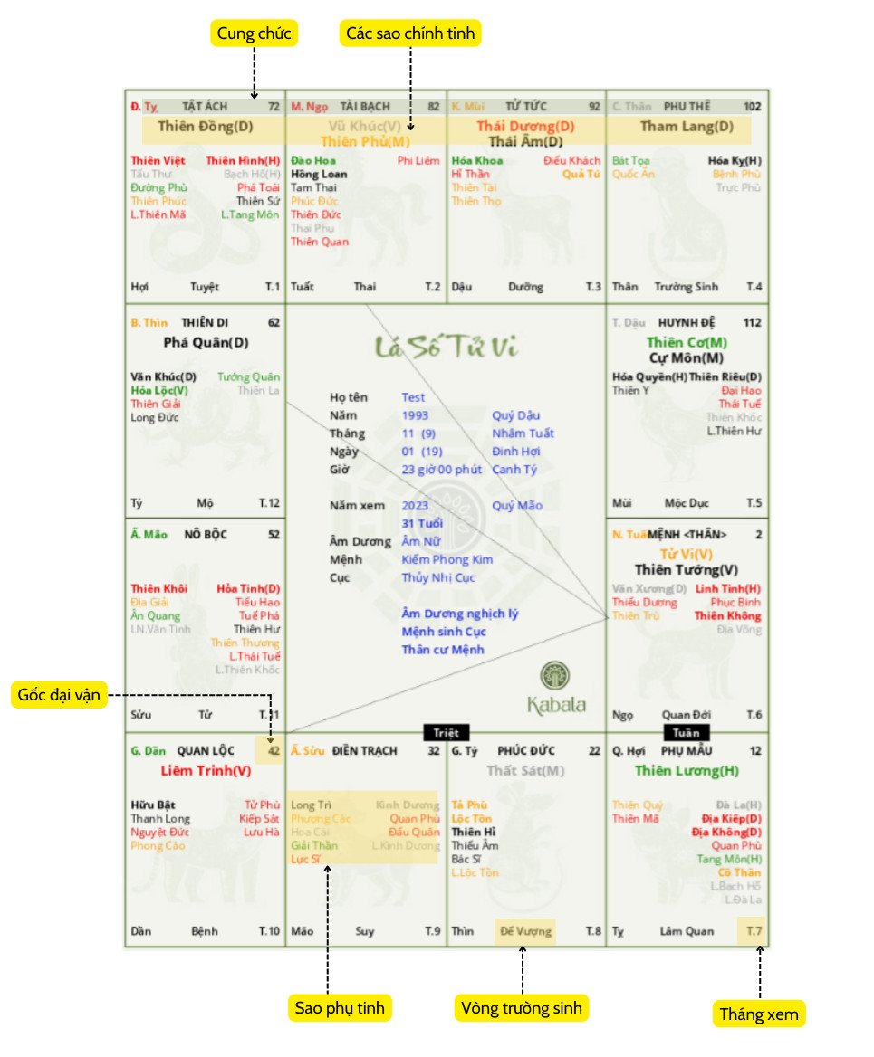 Hướng dẫn các bước xem lá số tử vi đôi chi tiết