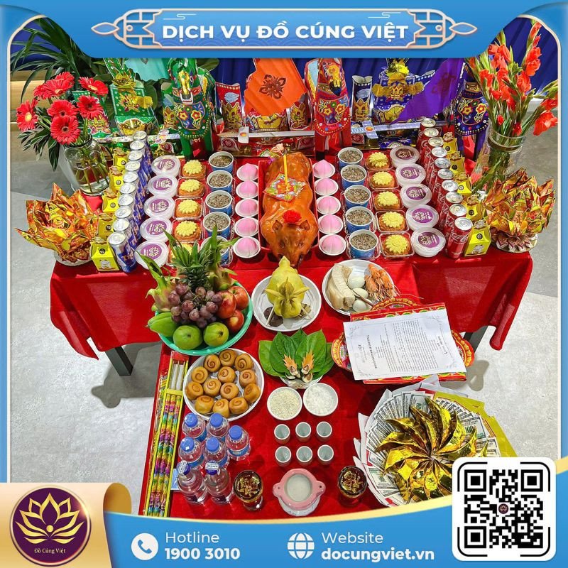 Mâm cúng khai xuân thịnh vượng