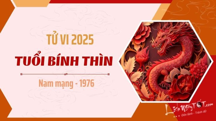 Tử vi tuổi Bính Thìn 1976 nam mạng năm 2025 chi tiết vận trình