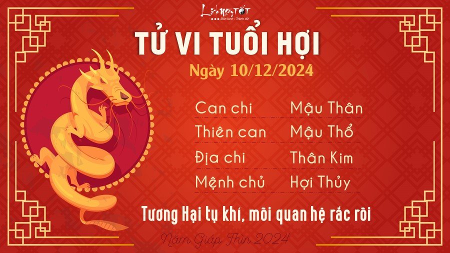Tử vi tuổi Hợi ngày 10 tháng 12