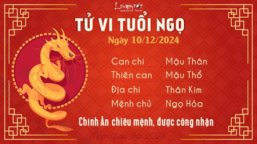 Tử vi tuổi Ngọ ngày 10 tháng 12