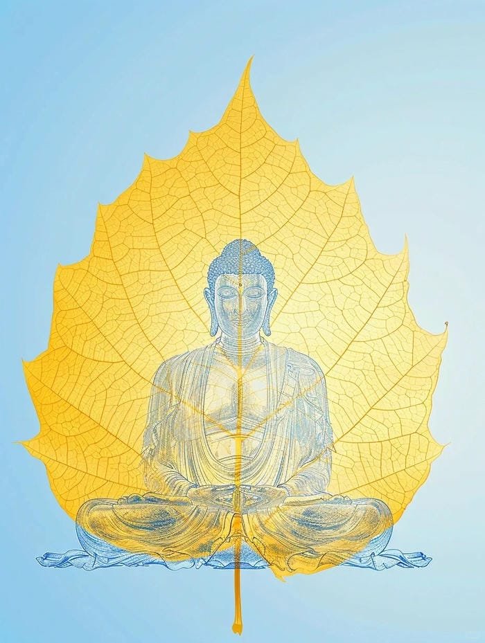 ảnh Phật giáo lá bồ đề đẹp