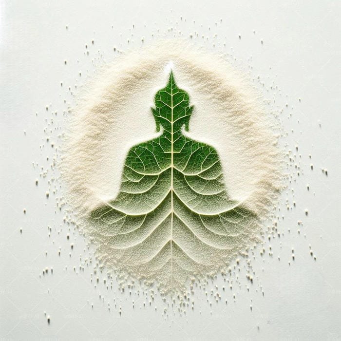 ảnh Phật lá bồ đề phong cách truyền thống