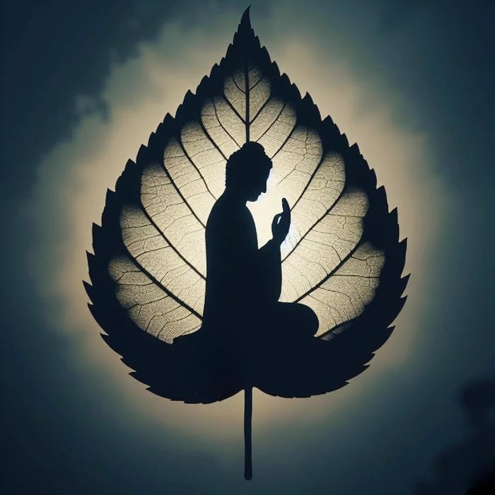 ảnh Phật lá bồ đề trang nghiêm