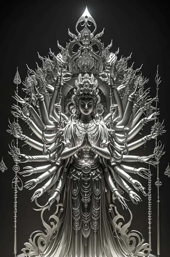 ảnh Phật nghìn tay hòa bình